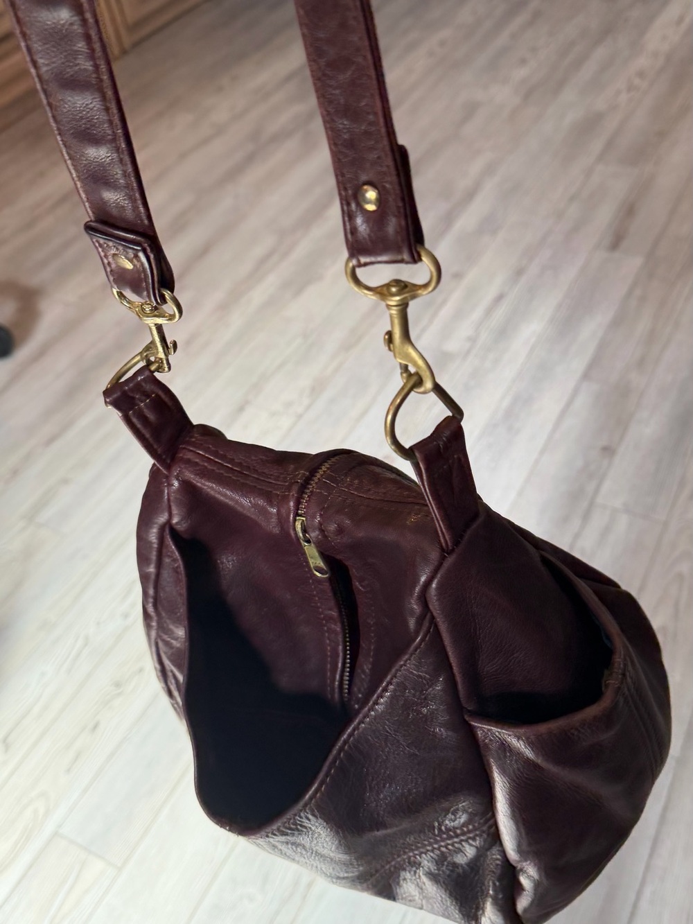 Artisan, genuine, leather bag purchased at craft fair handmade - Picture 14 of 16